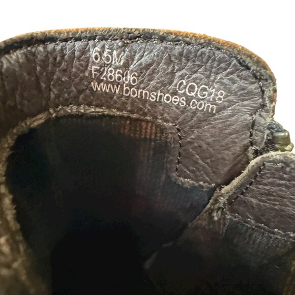 Born Trinculo distressed brown leather ankle boots women's size 6.5M - Picture 11 of 12